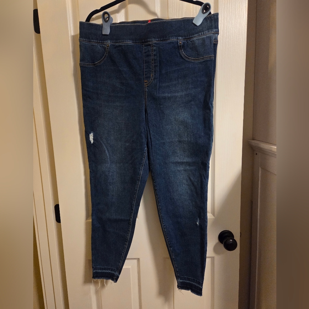SPANX Dark Blue Ankle Jeans Size 2x